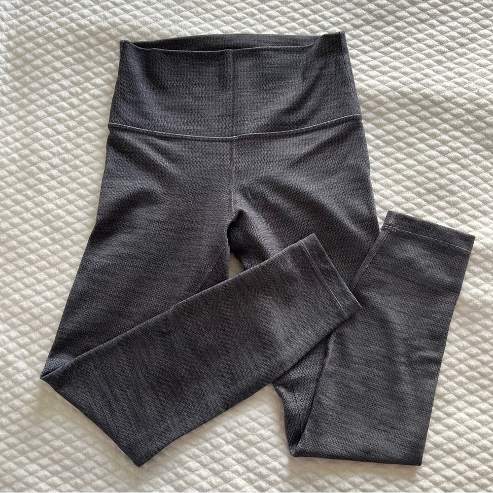 Align 25 inch leggings mini heathered herringbone size 4